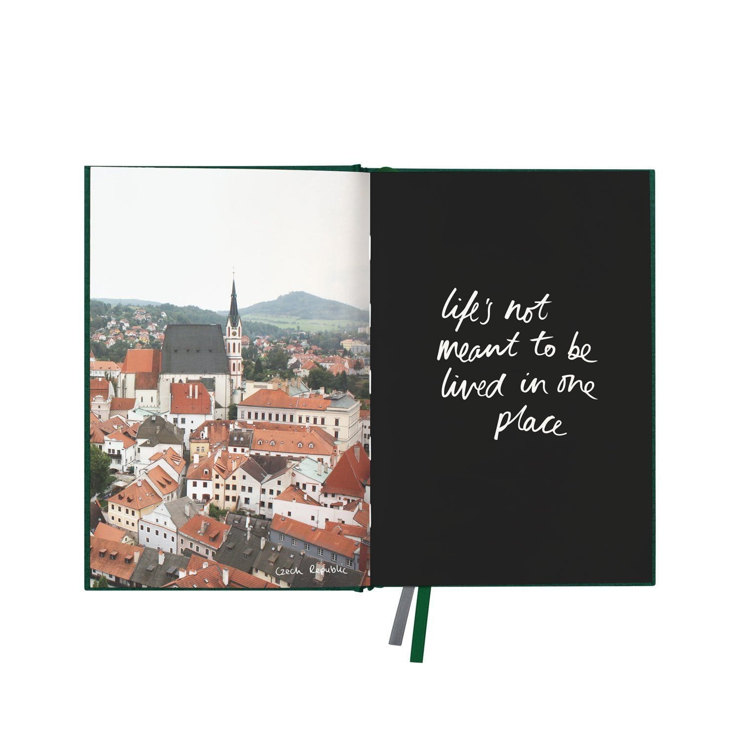 Green Linen Travel Journal "Where to Beautiful"