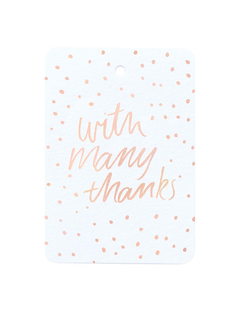 With Many Thanks Foiled Gift Tag